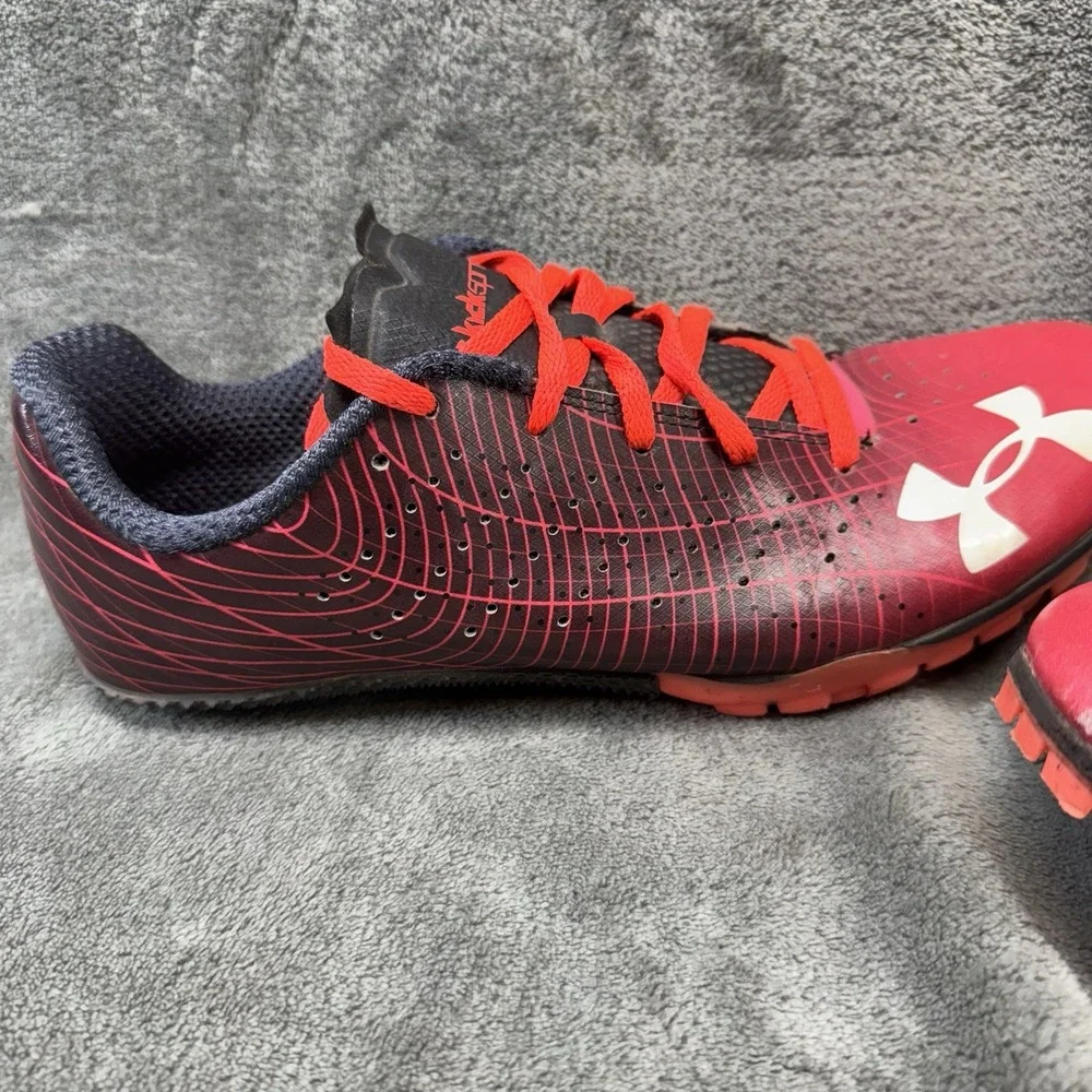 Under Armour Sprint Spikes 3022002-600 Red Black Men's Size 10 Track Running‎